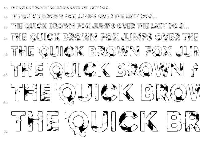 Methods of escape font waterfall